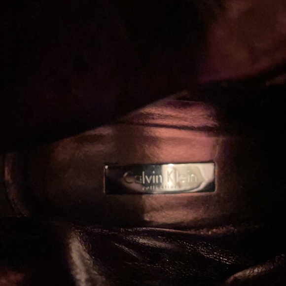 Calvin Klein women’s charcoal calf skin boots with flex sparkle - Picture 8 of 9